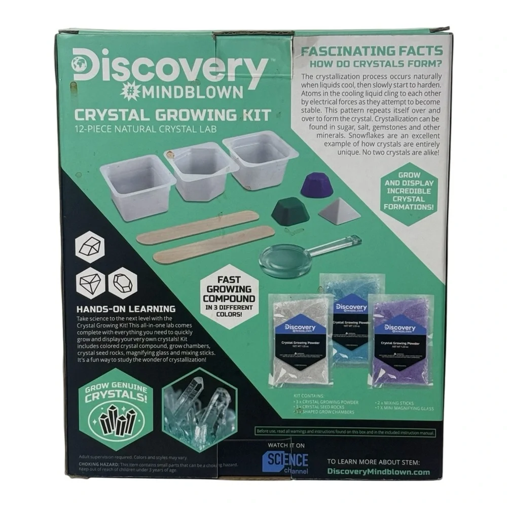 Discovery Mindblown 12 Piece Natural Crystal Growing Lab Kit For 8+‎